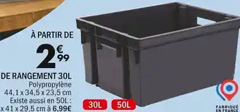 La Foir'Fouille BAC DE RANGEMENT 30L offre
