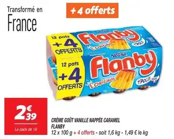 Netto CRÈME GOÛT VANILLE NAPPÉE CARAMEL FLANBY offre