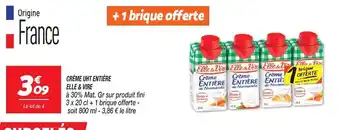 Netto CRÈME UHT ENTIÈRE ELLE & VIRE offre