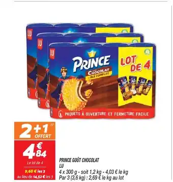 Netto PRINCE GOÛT CHOCOLAT LU offre