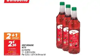 Netto SIROP GRENADINE NETTO offre