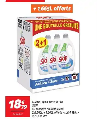 Netto LESSIVE LIQUIDE ACTIVE CLEAN SKIP(b) offre