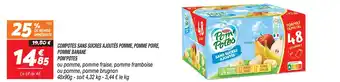Netto COMPOTES SANS SUCRES AJOUTÉS POMME, POMME POIRE, POMME BANANE POM'POTES offre