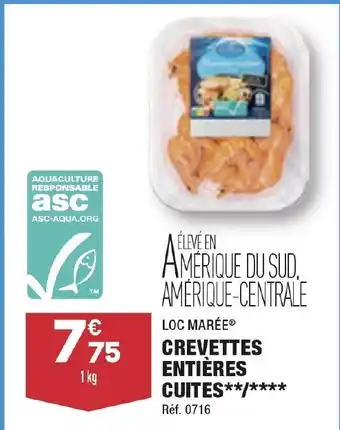 ALDI CREVETTES ENTIÈRES CUITES offre