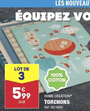 ALDI HOME CREATION® TORCHONS offre