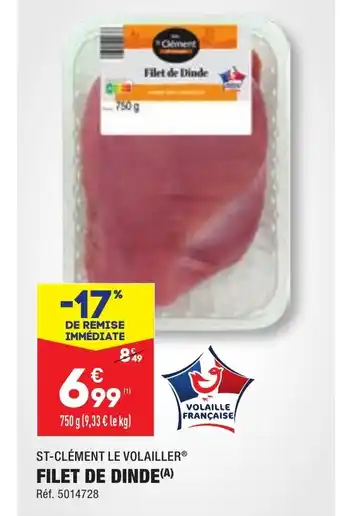 ALDI FILET DE DINDE(A) offre