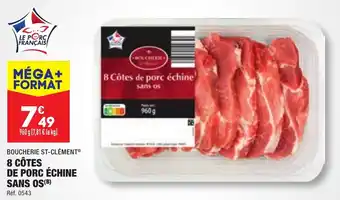 ALDI 8 CÔTES DE PORC ÉCHINE SANS OS(B) offre