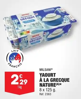 ALDI YAOURT À LA GRECQUE NATURE offre