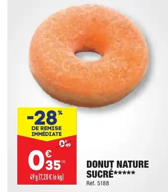 ALDI DONUT NATURE SUCRÉ* ***** offre
