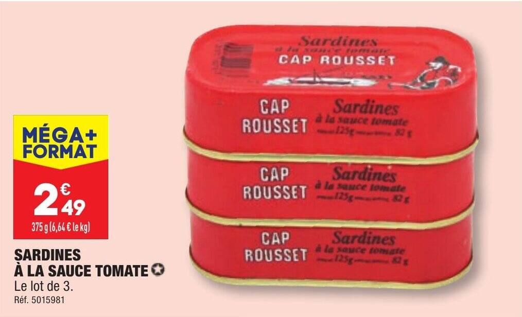 Promo SARDINES À LA SAUCE TOMATE chez ALDI