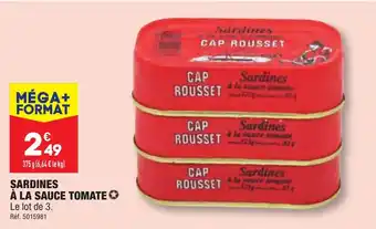 ALDI SARDINES À LA SAUCE TOMATE offre