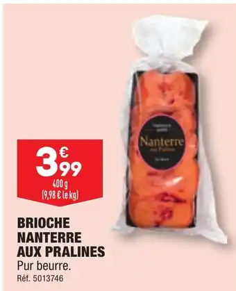 ALDI BRIOCHE NANTERRE AUX PRALINES offre