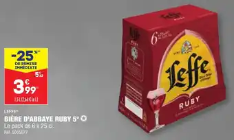 ALDI BIÈRE D'ABBAYE RUBY 5° offre