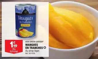 ALDI ASIA GREEN GARDENⓇ MANGUES EN TRANCHES offre