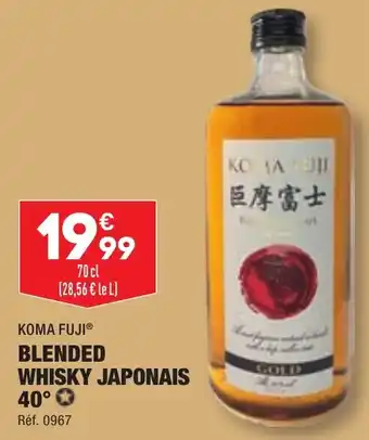 KOMA FUJIâ BLENDED WHISKY JAPONAIS 40