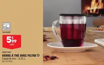 ALDI CROFTONⓇ VERRE À THÉ AVEC FILTRE offre