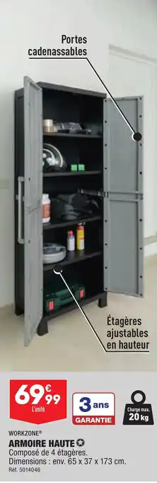 ALDI WORKZONEⓇ ARMOIRE HAUTE offre