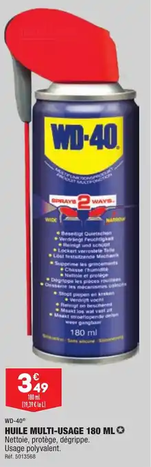ALDI WD-40 HUILE MULTI-USAGE 180 MLO offre