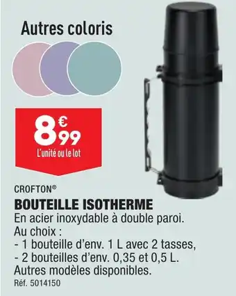 ALDI CROFTONⓇ BOUTEILLE ISOTHERME offre