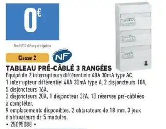 Brico Cash TABLEAU PRÉ-CÂBLÉ 3 RANGÉES offre