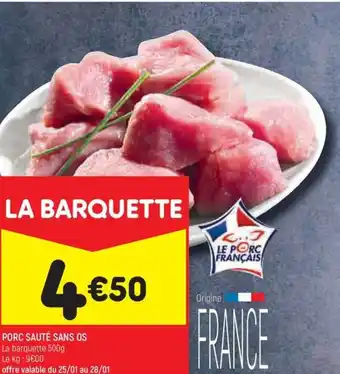 Leader Price PORC SAUTÉ SANS OS offre