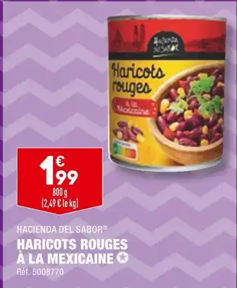 ALDI Hacienda del sabor haricots rouges à la mexicaine offre