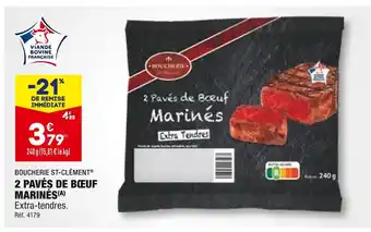 ALDI Boucherie st-clément 2 pavés de bœuf marinés offre
