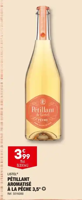 Listel pétillant aromatisé à la pêche 3,5°