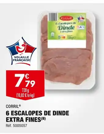 ALDI Corril 6 escalopes de dinde extra fines offre
