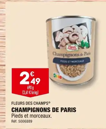ALDI Fleurs des champs champignons de paris offre