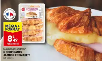 ALDI La cuisine des saveurs 6 croissants jambon fromage offre