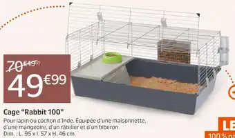 Jardiland Cage “rabbit 100” offre
