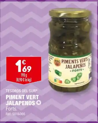 ALDI Tesoros del sur piment vert jalapenos offre