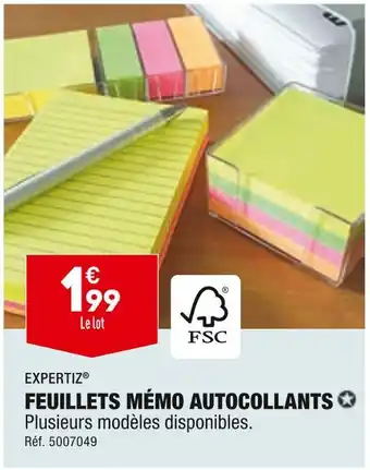 ALDI Expertiz feuillets mémo autocollants offre