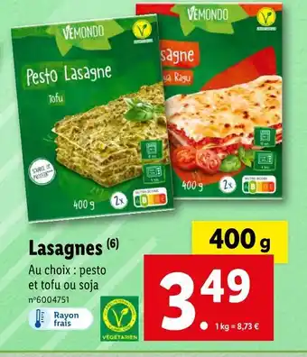 Lidl Vemondo lasagnes offre
