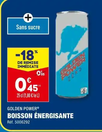 ALDI Golden power boisson énergisante offre