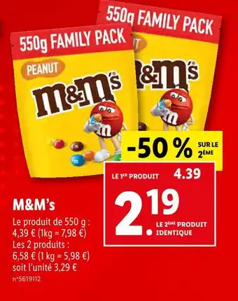 Lidl M&m’s offre