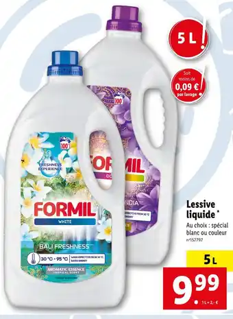 Lidl Formil lessive liquide offre