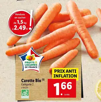 Lidl Carotte bio offre