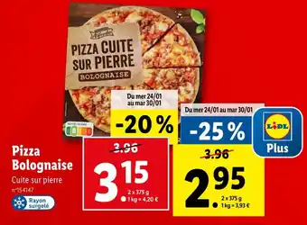 Lidl Trattoria alfredo pizza bolognaise offre