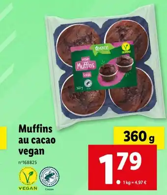 Lidl Vemondo muffins au cacao vegan offre