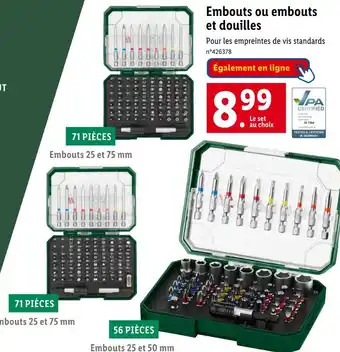Lidl Parkside embouts ou embouts et douilles offre
