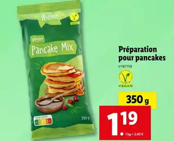 Lidl Vemondo préparation pour pancakes offre