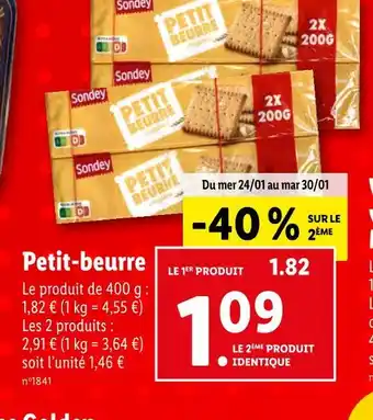 Lidl Sondey petit-beurre offre