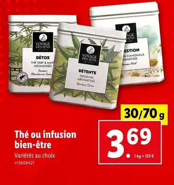 Lidl Voyage des sens thé ou infusion bien-être offre