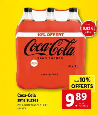Lidl Coca-cola coca-cola sans sucres offre