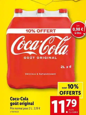 Lidl Coca-cola coca-cola goût original offre