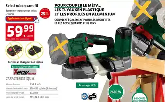 Lidl Parkside scie à ruban sans fil offre