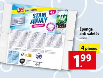 Lidl W5 éponge anti saletés offre