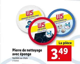 Lidl W5 pierre de nettoyage avec éponge offre